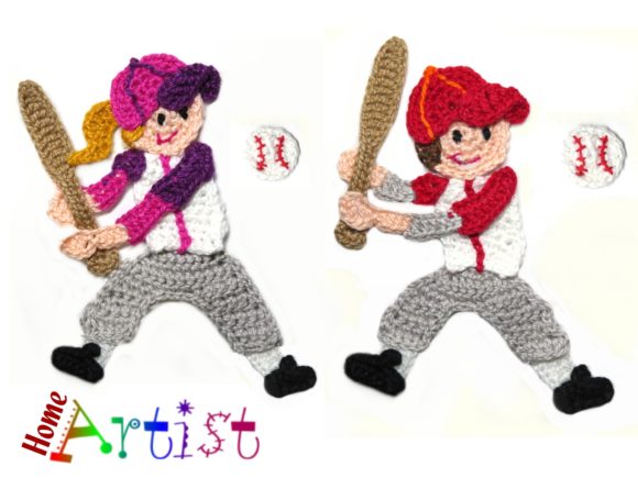 Baseball Crochet Applique Pattern