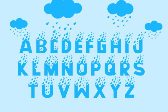 Rain Font font preview - 1