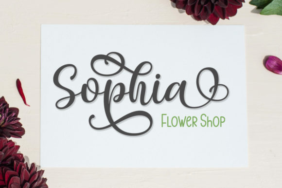 Romantic Spring Font PNG with transparent background - Preview 1