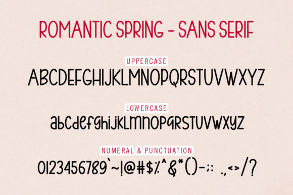 Romantic Spring Font PNG with transparent background - Preview 6