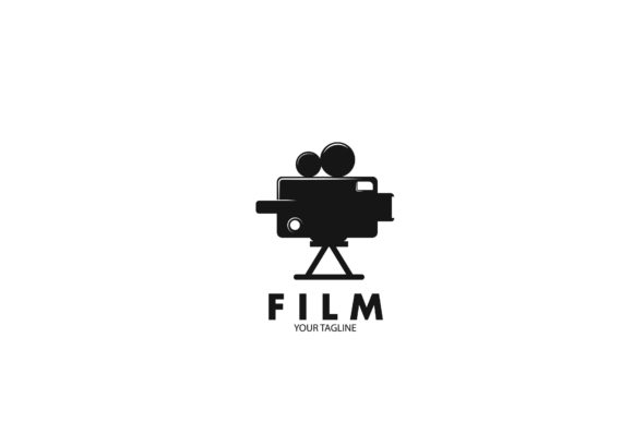 Vintage Camera Film Logo Vector Icon