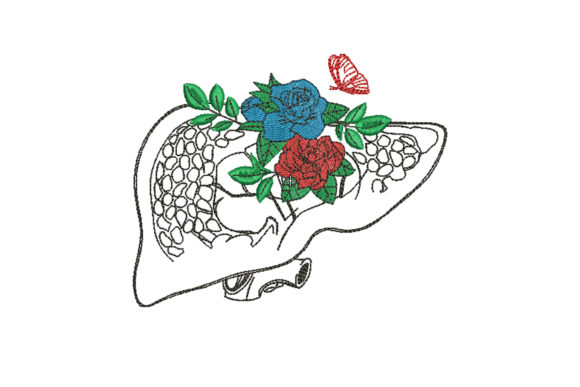 Anatomical Liver in Flowers