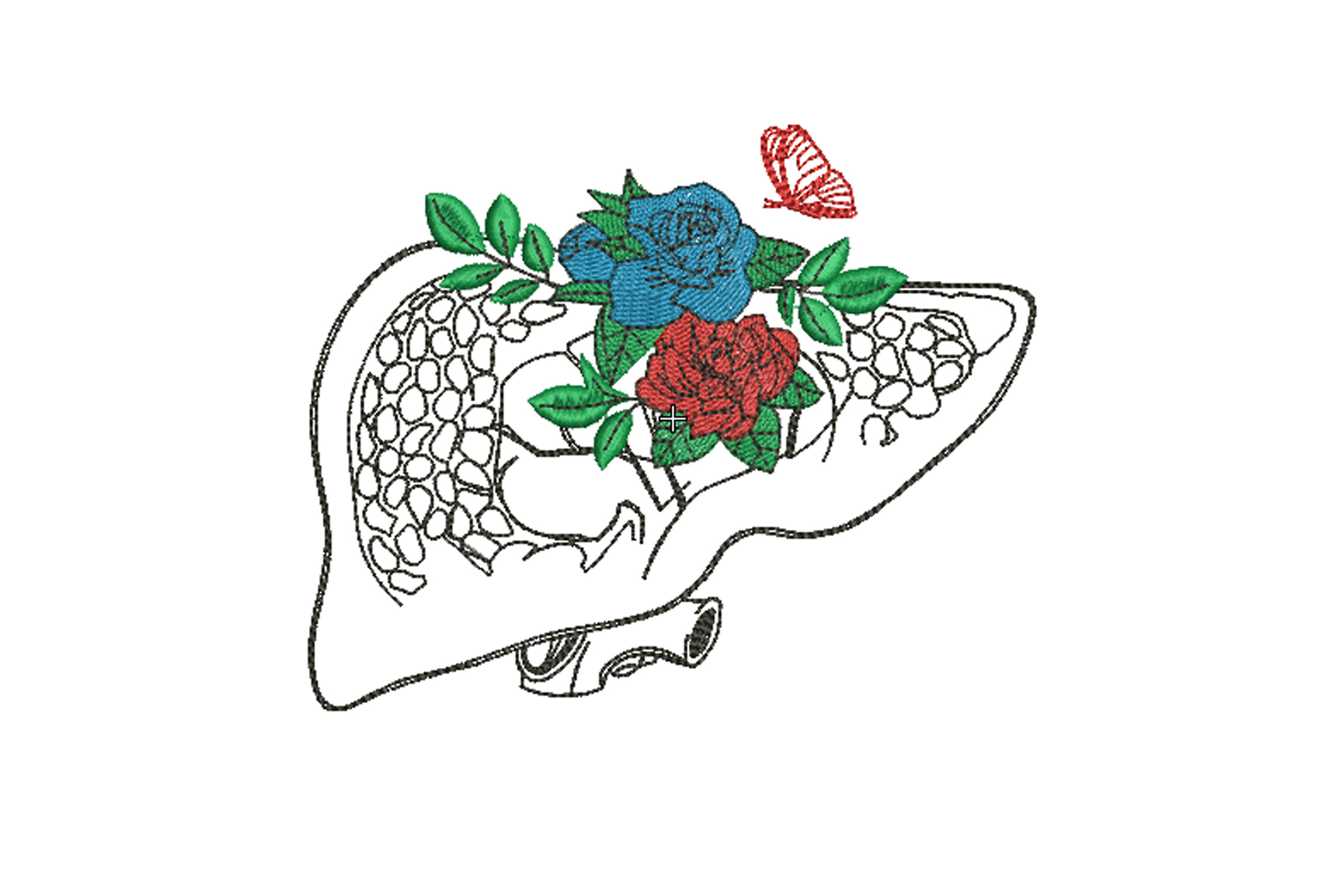 Anatomical Liver in Flowers
