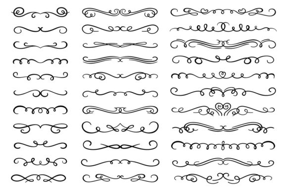 Calligraphic Flourish Dividers