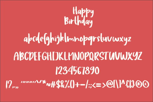 Happy Birthday Font - Preview 4