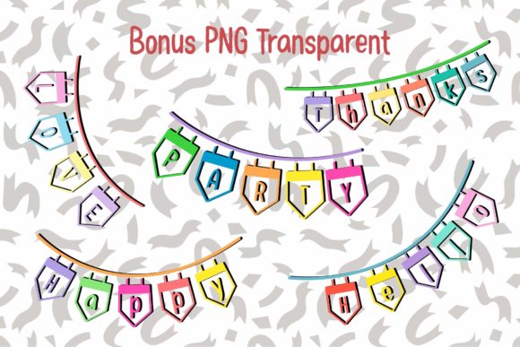 Hello Party Font PNG with transparent background - Preview 3
