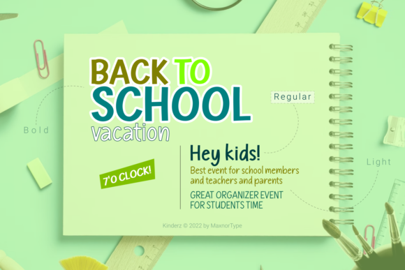 Kinderz Font PNG with transparent background - Preview 1