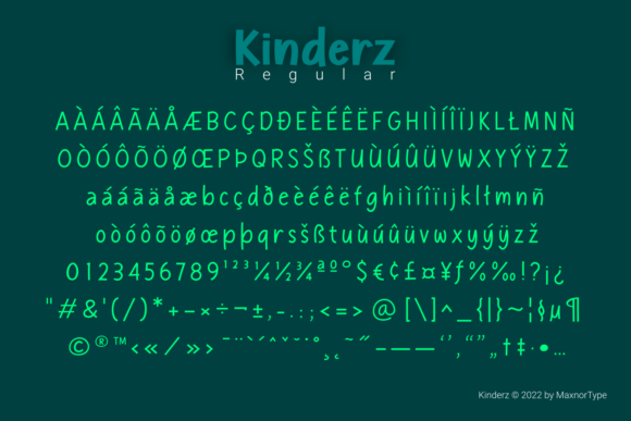 Kinderz Font PNG with transparent background - Preview 2