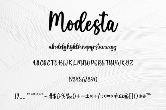 Modesta Font PNG with transparent background - Preview 4