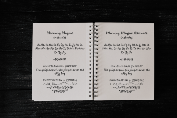 Morning Magpie Font PNG with transparent background - Preview 3