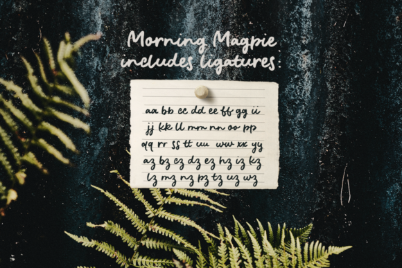 Morning Magpie Font PNG with transparent background - Preview 5
