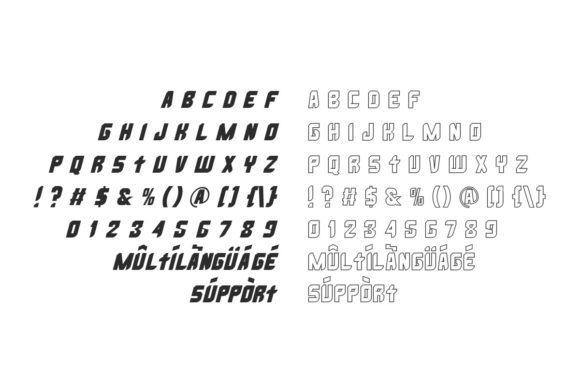 Race Break Font PNG with transparent background - Preview 4