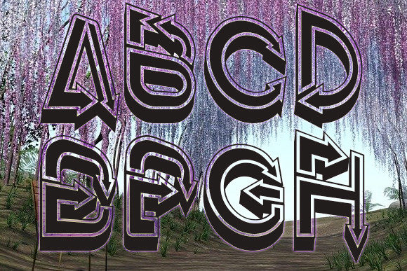 Right Paths Font PNG with transparent background - Preview 2
