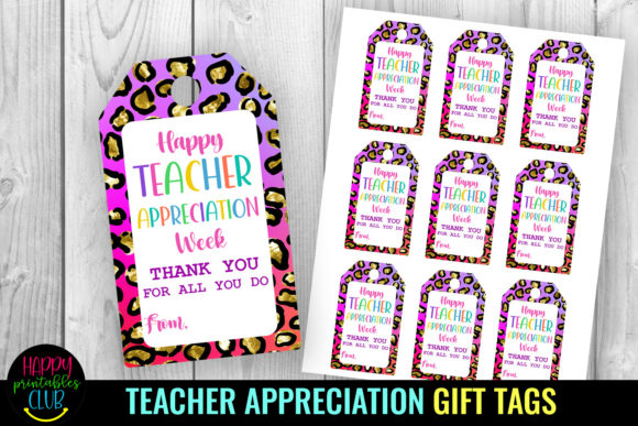 Happy Teacher Appreciation Gift Tag