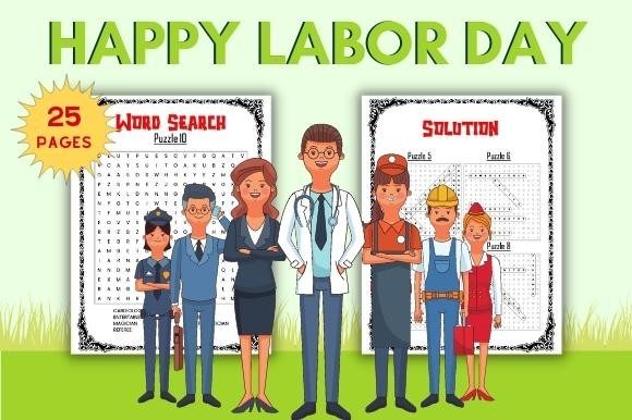 Labor Day Word Search with Solutions Gráfico Interiores KDP Por The students Palace