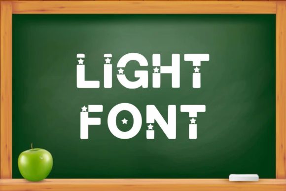 Light Shine Font PNG with transparent background - Preview 2