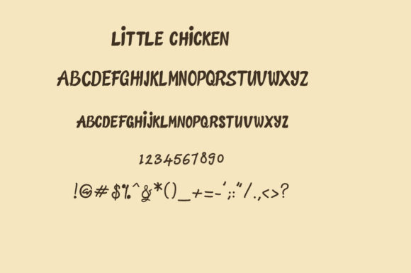 Little Chicken Font PNG with transparent background - Preview 4