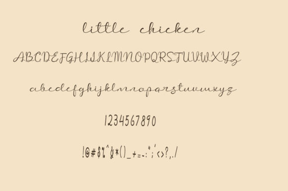 Little Chicken Font PNG with transparent background - Preview 5