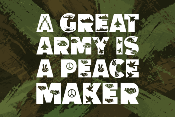 Peace No War Font font preview - 3
