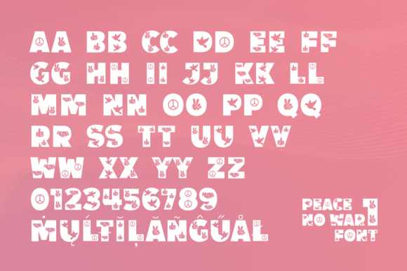 Peace No War Font font preview - 5