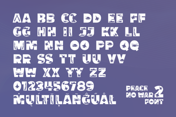 Peace No War Font font preview - 6