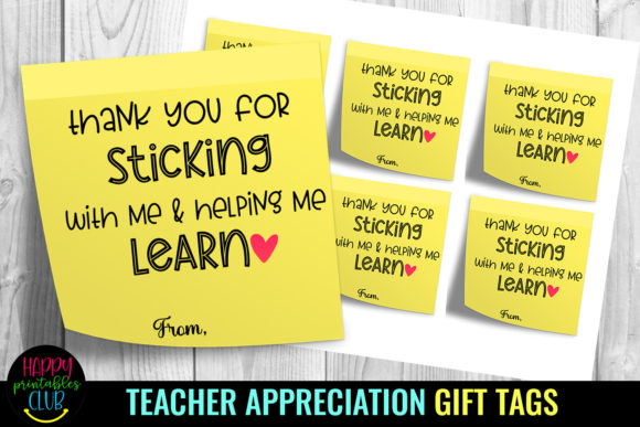 Thank You for Sticking I Teacher Appreci