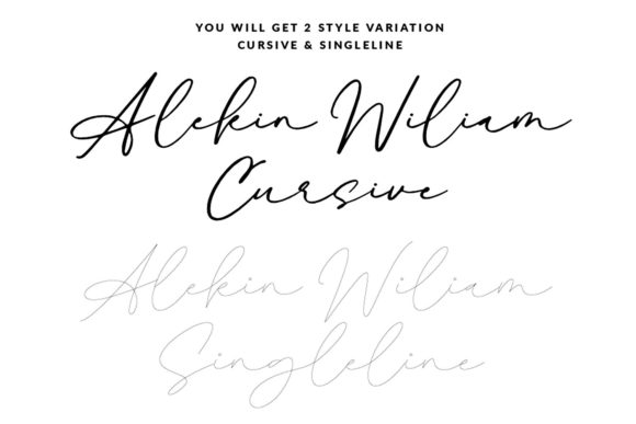 Alekin Wiliam Font - Preview 1