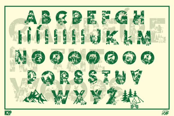 Campfire in the Woods Font - Preview 1