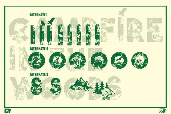 Campfire in the Woods Font - Preview 2