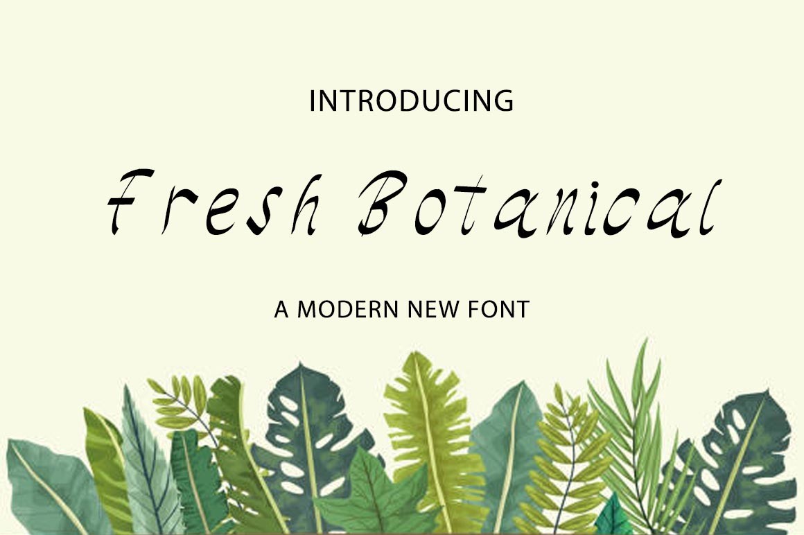 Fresh Botanical font preview in a botanical script style