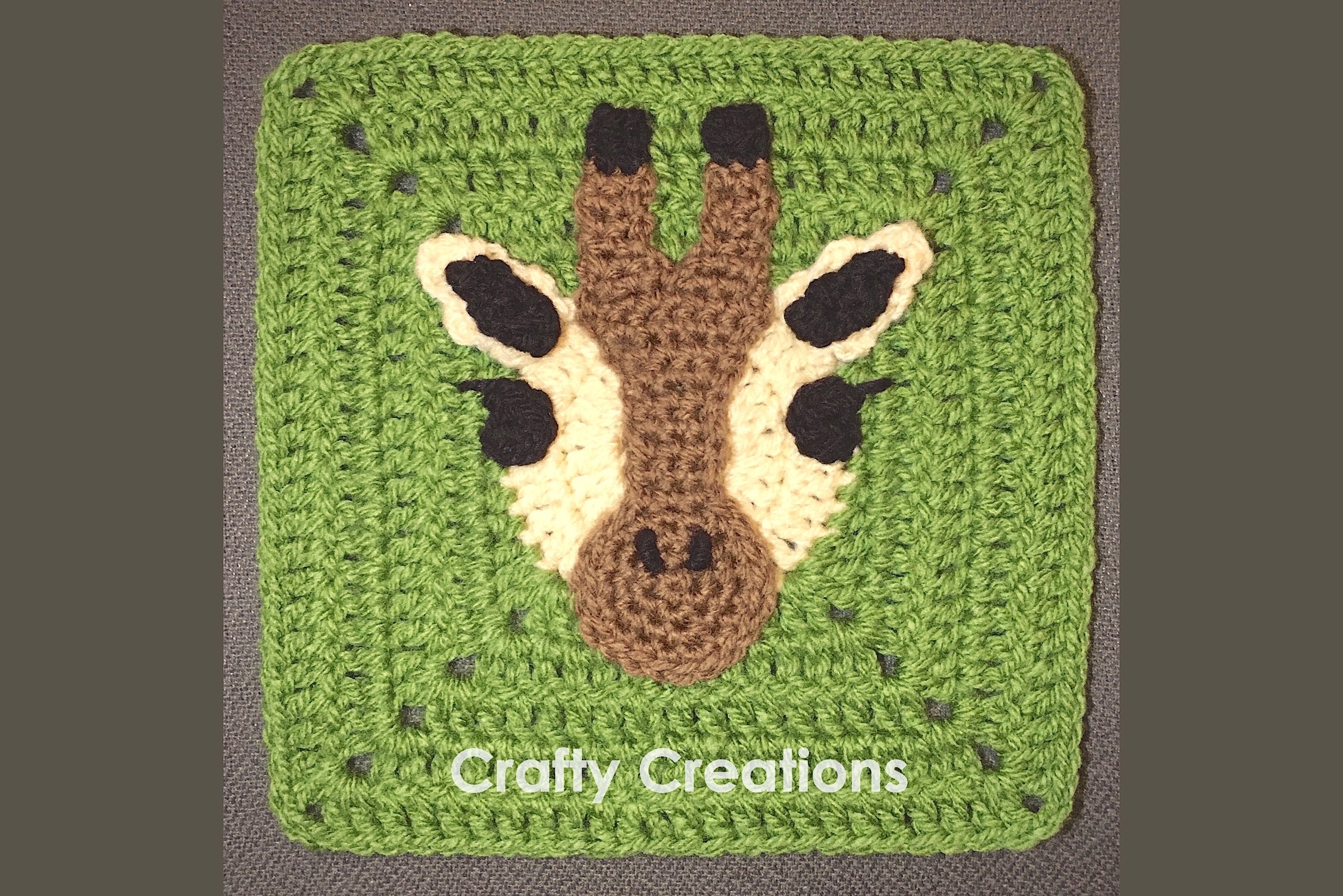Giraffe Granny Square Crochet Pattern