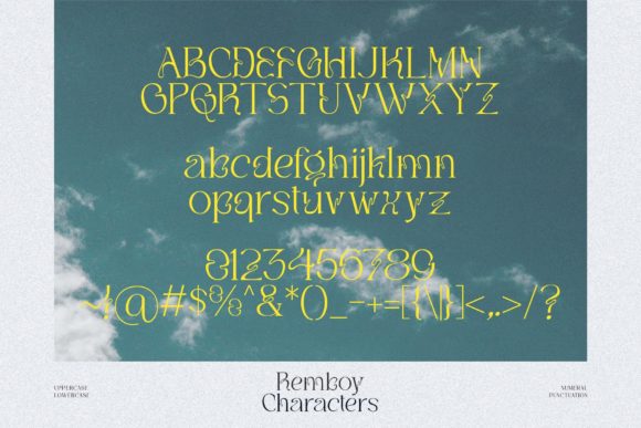 Remboy Font PNG with transparent background - Preview 4