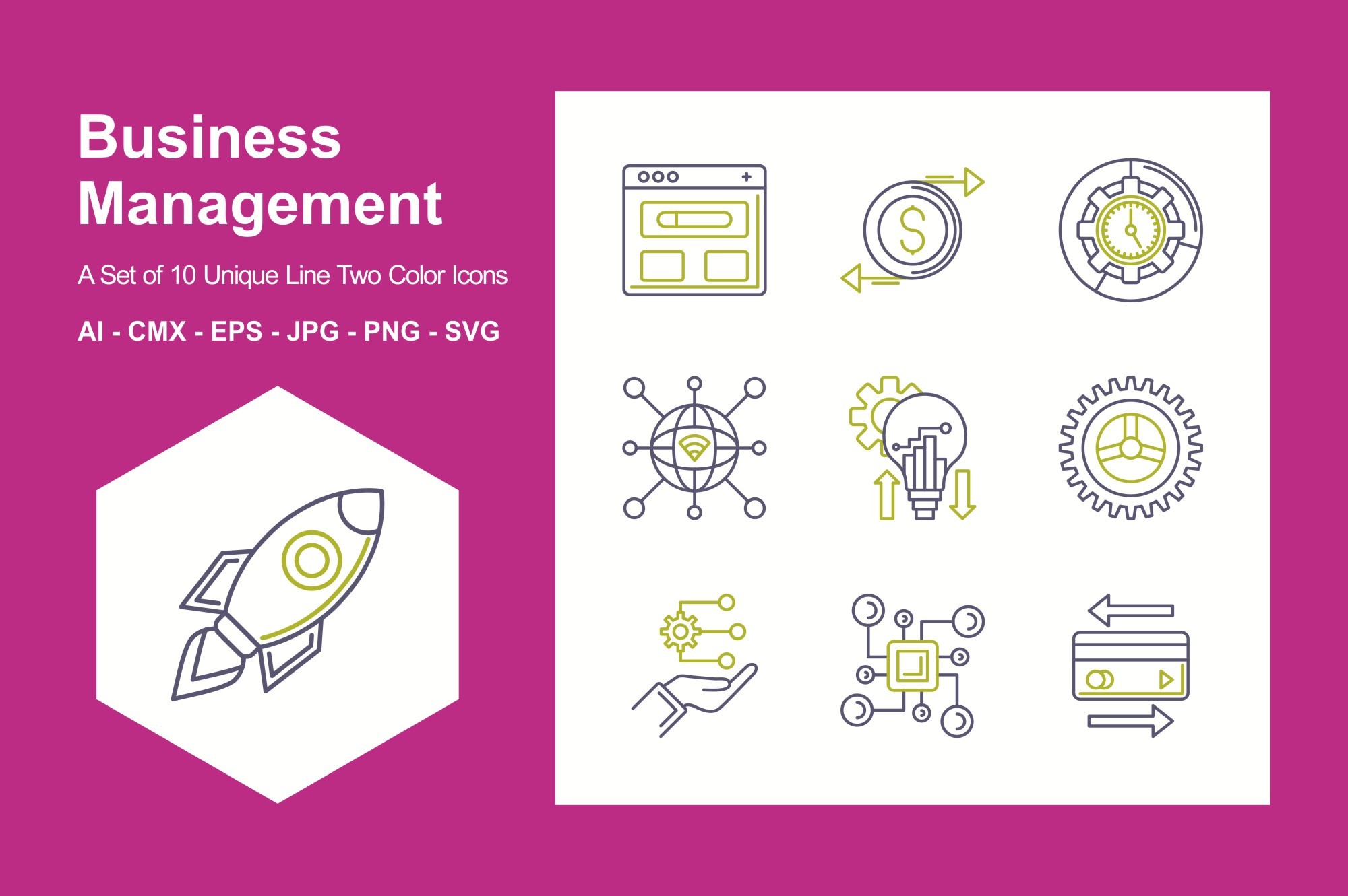 Business Line Two Color Icon Set Graphic by JM Graphics · Creative Fabrica
