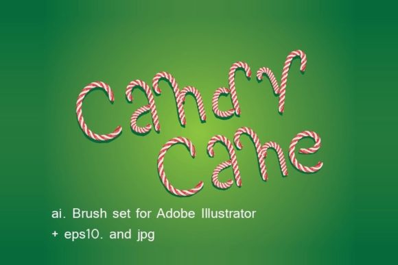 Candy Cane Gráfico Pinceles Por AnnArtshock
