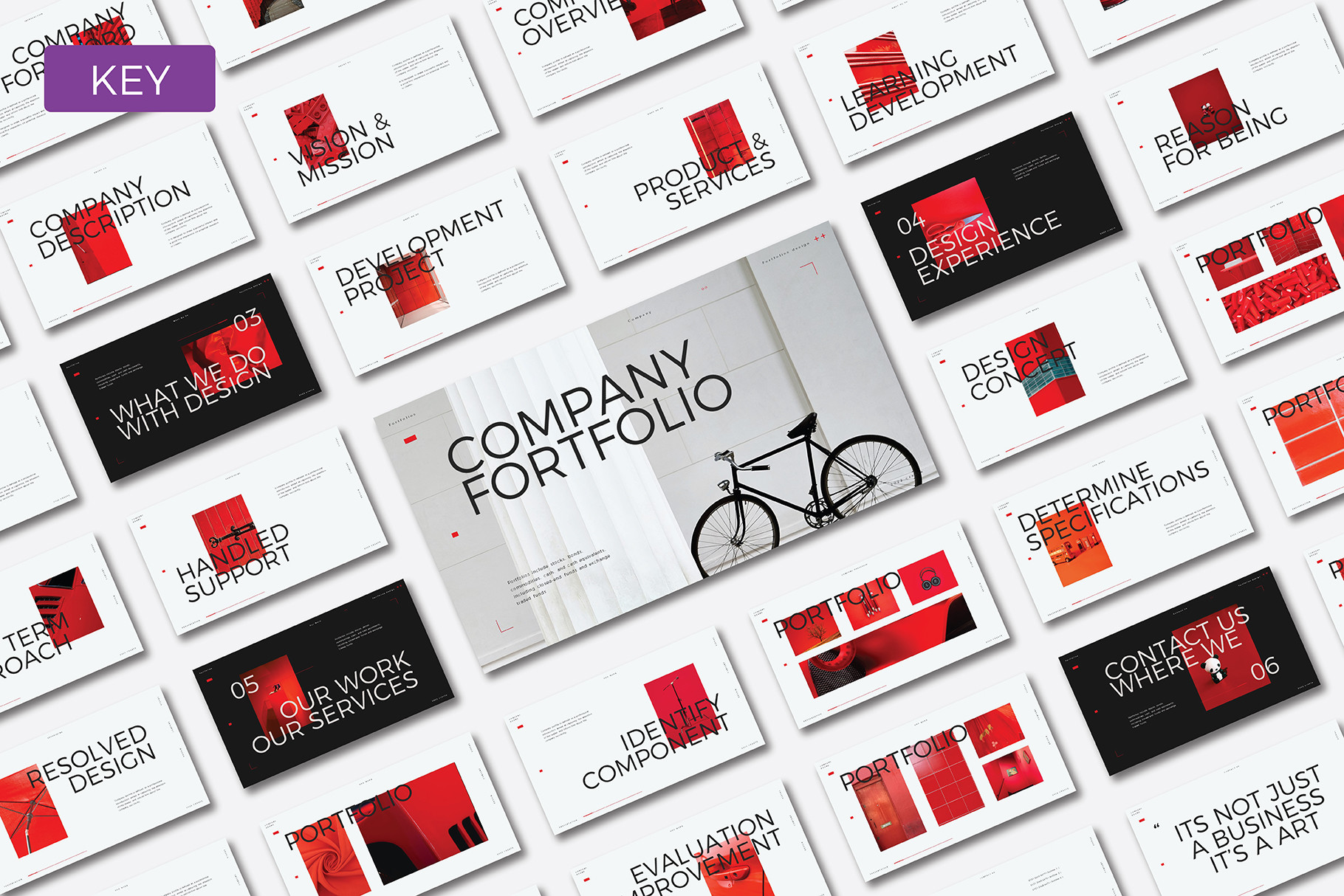 Minimalist Company Portfolio Presentation Template for Keynote