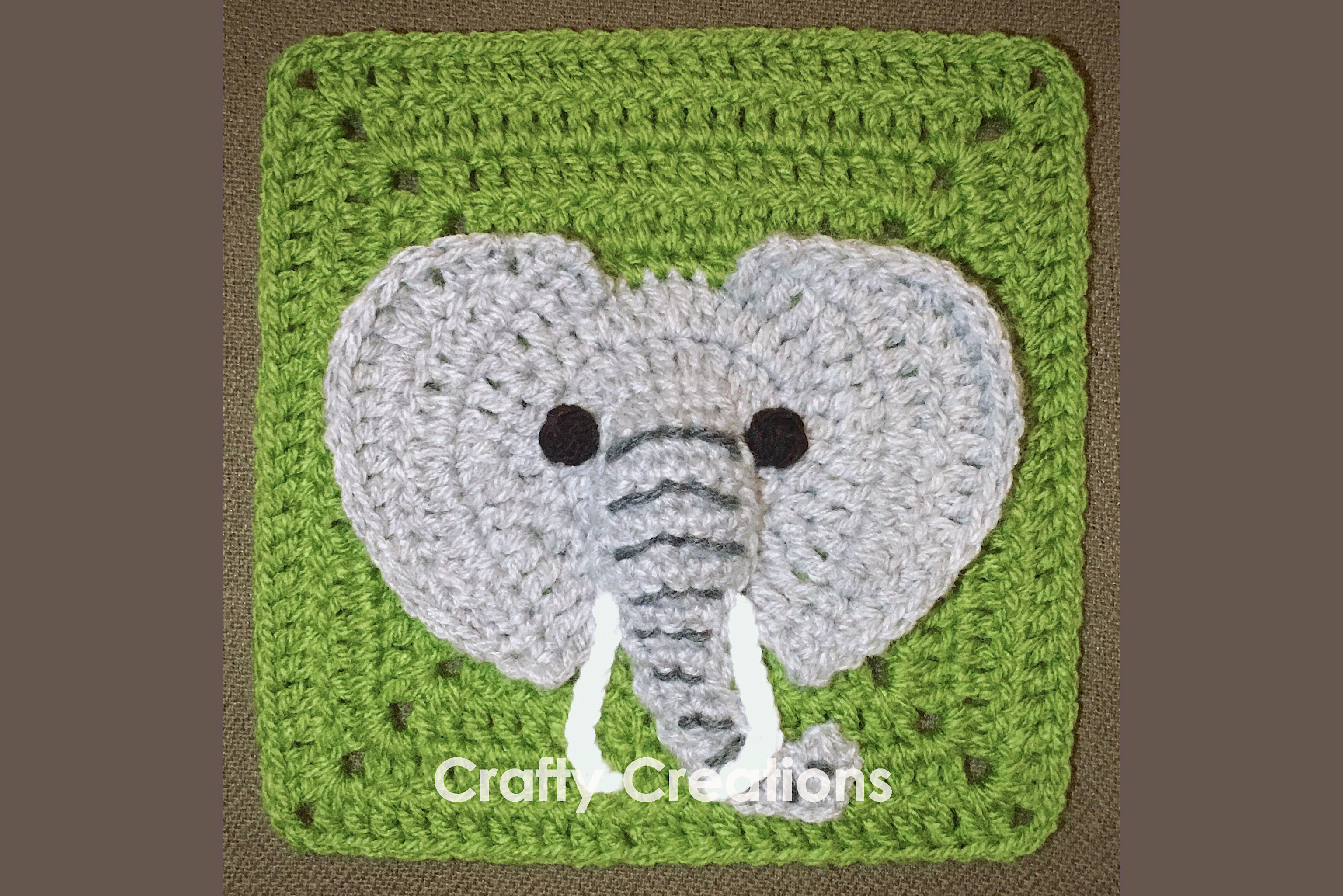 Elephant Granny Square Crochet Pattern