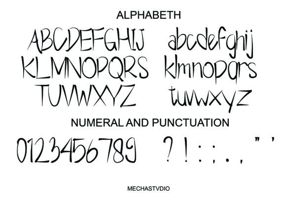 Flat! Font PNG with transparent background - Preview 1