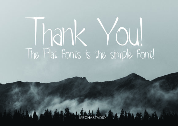 Flat! Font PNG with transparent background - Preview 2