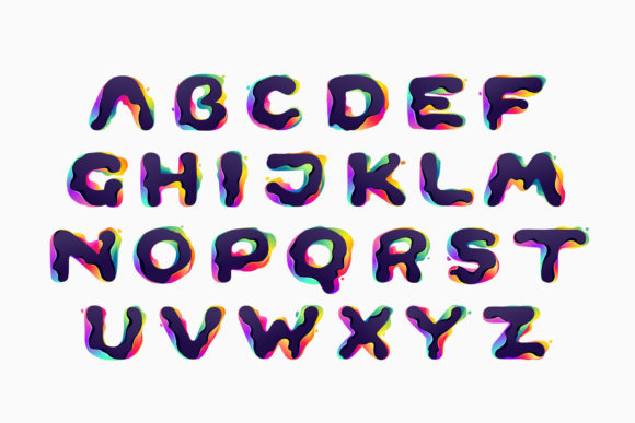 Holo Shift Font PNG with transparent background - Preview 1