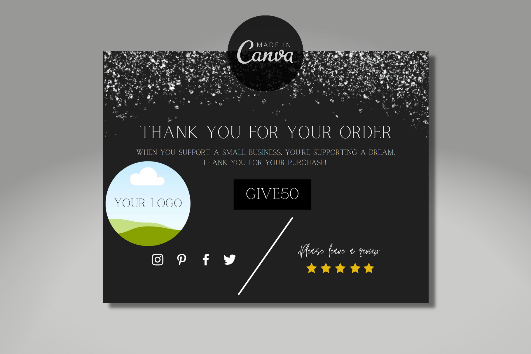 Thank You Order Card | Canva