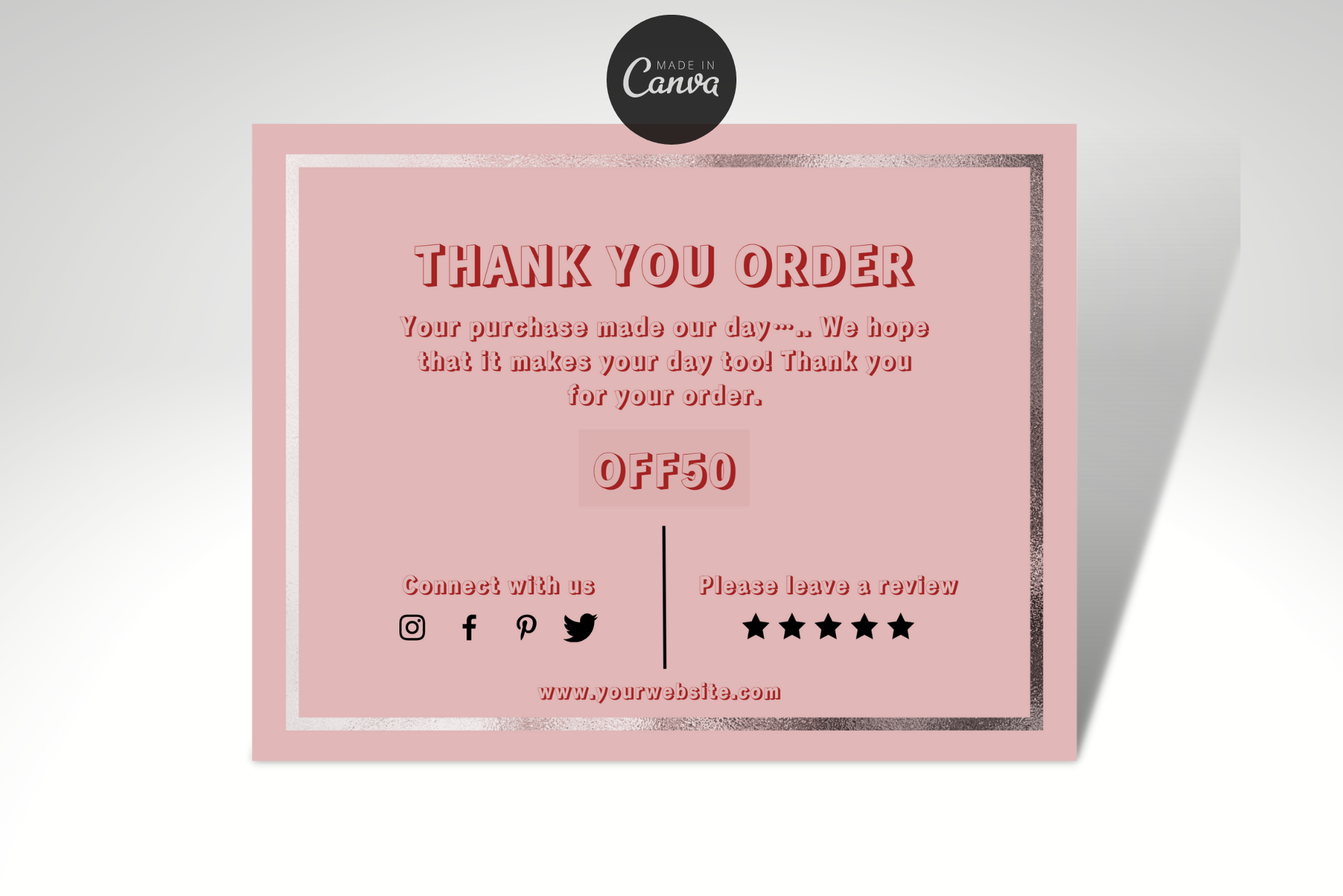 Thank You Order Card | Canva