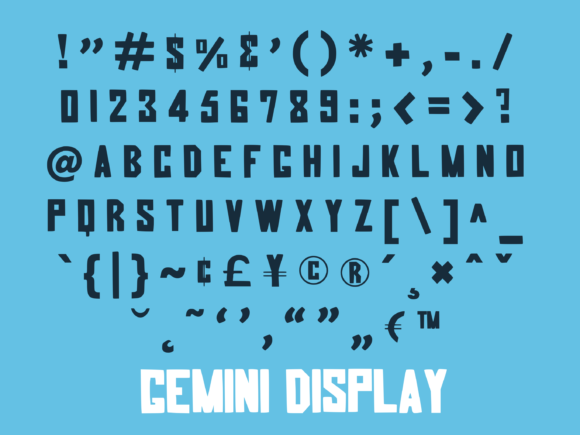 Gemini Font - Preview 1