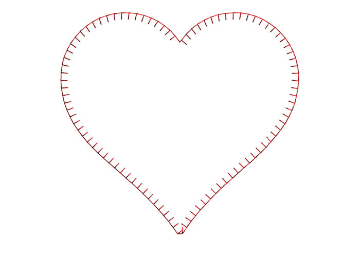 Heart Applique Blanket Stitch