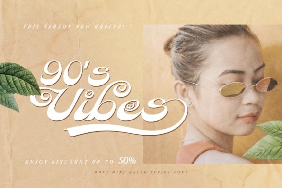 Hoky Mint Font PNG with transparent background - Preview 3