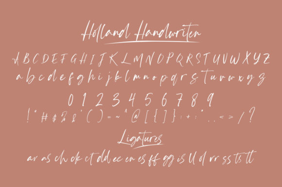 Holland Font PNG with transparent background - Preview 6