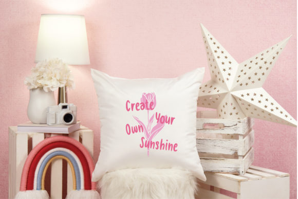 Pink Tulip Font PNG with transparent background - Preview 3