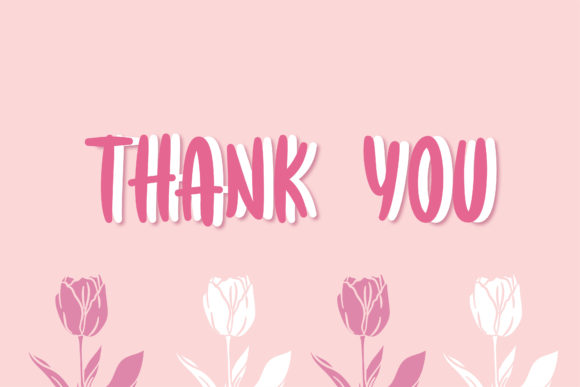 Pink Tulip Font PNG with transparent background - Preview 4