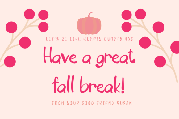 Pumpkin Tart Font PNG with transparent background - Preview 3