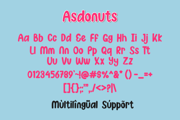 Asdonuts Font - Preview 1