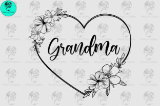 Grandma Flower Heart Svg Graphic by Dragon.design · Creative Fabrica